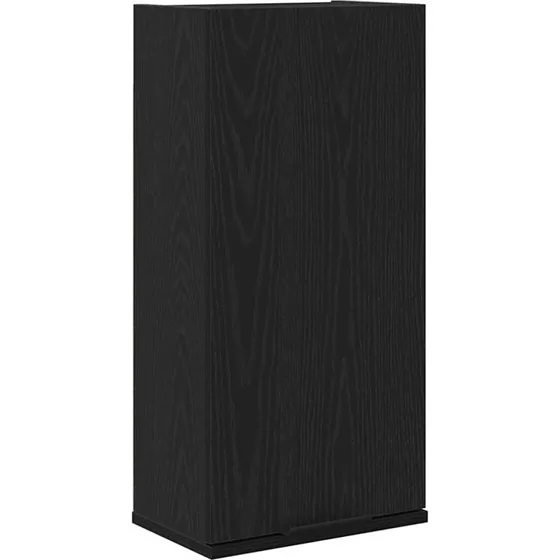vidaXL vægmonteret skab sort egetræ 32x20x67 cm