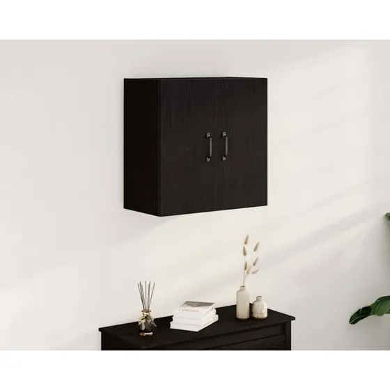 vidaXL Vægskab Sort Egetræ 60x31x60 cm Konstrueret Træ