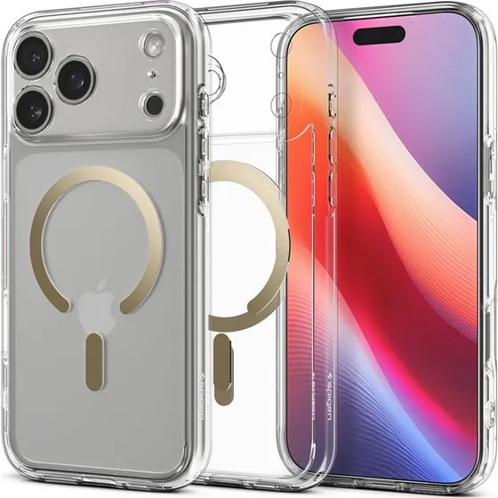 Spigen Ultra Hybrid MagSafe Cover - Clear Gold til iPhone 17 Pro Max
