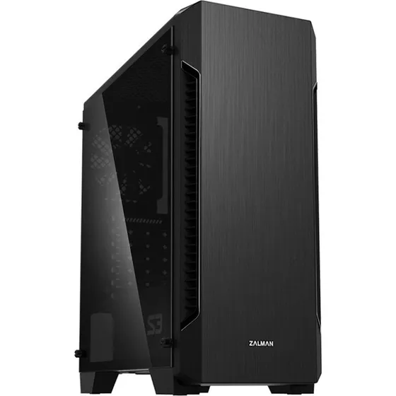 Zalman S3 TG Miditower Kabinet, Sort med Hærdet Glasvindue