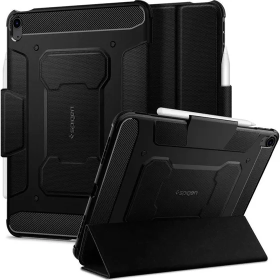 Spigen Rugged Armor Pro - Sort - iPad Air 10,9" (2020/2022) & 11" (2024/2025/2026)