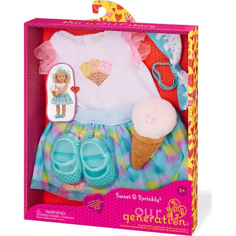 Our Generation tøjsæt med is til 46 cm dukker