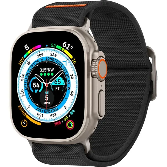 Spigen Lite Fit Ultra - Sort - Apple Watch 49mm/46mm/45mm/44mm