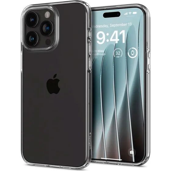 Spigen Crystal Flex TPU-kapsel, klar, til iPhone 15 Pro Max