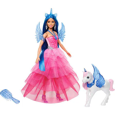 Barbie Unicorn dukke med vinger (fra 3 år)