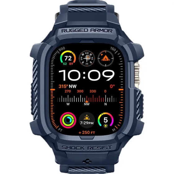 Spigen Rugged Armor Pro Urrem, Navy Blå, Apple Watch Ultra 3/2/1 49mm