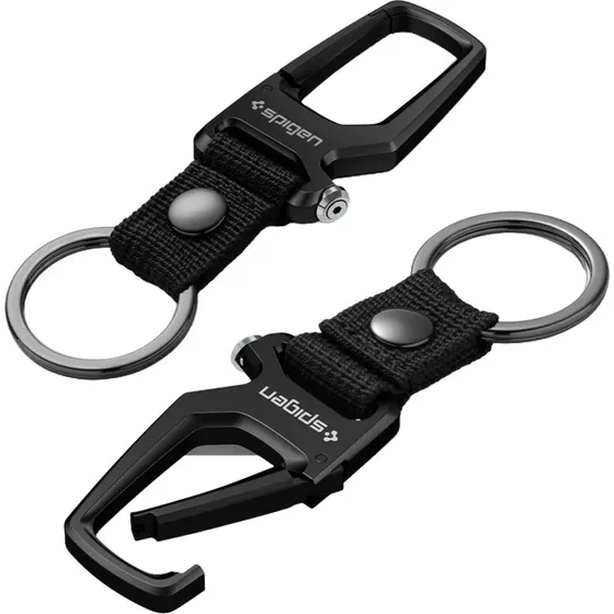 Spigen AHP08270 Karabin med Nøglering 2-pak Sort