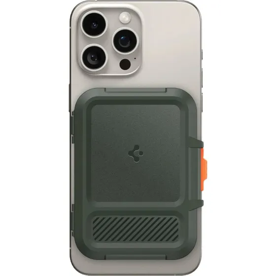 Spigen Lock Fit MagSafe Kortholder, militærgrøn