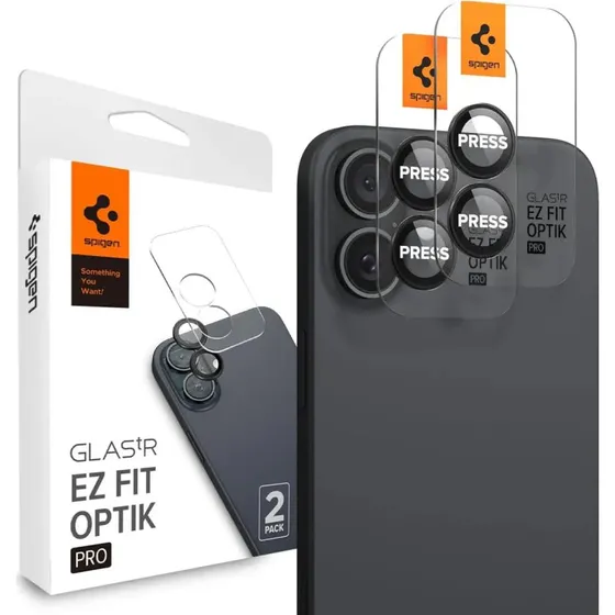 Spigen Glass tR EZ Fit Optik Pro 2 Pack - Kristalklar - iPhone 16/16 Plus
