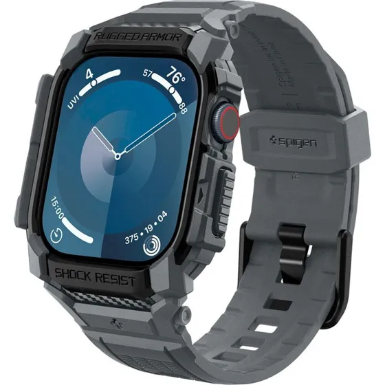 Spigen Rugged Armor Pro - Mørkegrå - Apple Watch 10/11 46mm