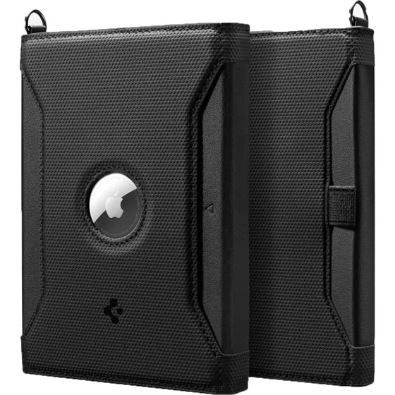Spigen AirTag Passport Holder – Sort, vegansk læder