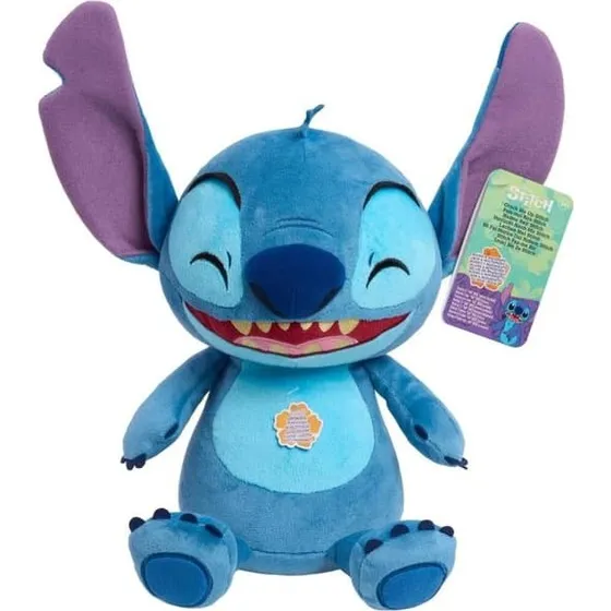 Disney Stitch Crack Me Up Plush 28 cm, interaktiv legetøjsbamse