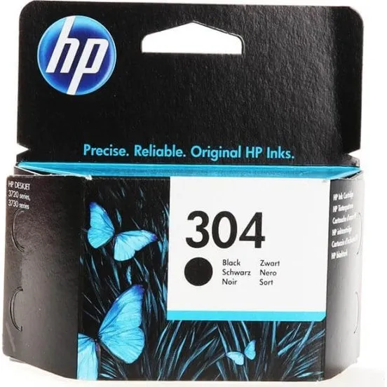 HP 304 Sort Blækpatron N9K06AE