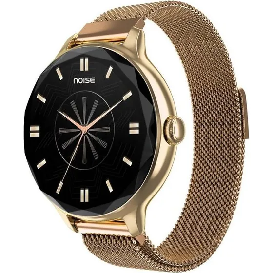 Noise Diva Smartwatch, Guld, Bluetooth, Skridttæller, Pulsmåler