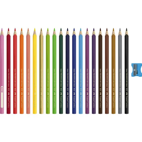 Faber-Castell Trekantet Jumbo 20 Farver + Spidser