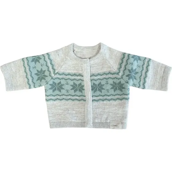 By ASTRUP Strikket dukkecardigan 46-50 cm, grå