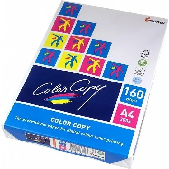 Mondi Color Copy A4 160 g/m² 250 ark hvid satin