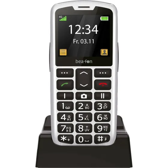 Bea-Fon SL260 LTE 4G med XXL Tal Bluetooth (2,2 m) Sølv/Sort