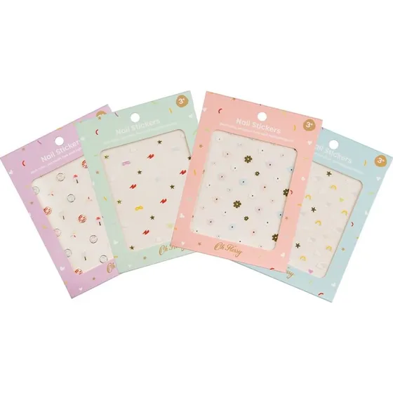 Oh Flossy Neglestickers 4-pak – Sky, Flowers, Sweets, Superhero