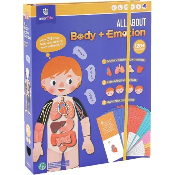 mierEdu Magnetisk Legesæt: Body and Emotion (Engelsk, 121 Magneter)