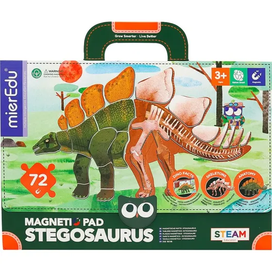 mierEdu Magnetisk Stegosaurus-puslespil, 72 brikker, 3+ år