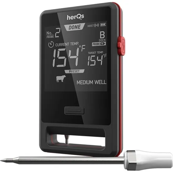 HerQs Pin Pro, trådløst stegetermometer med 2 prober