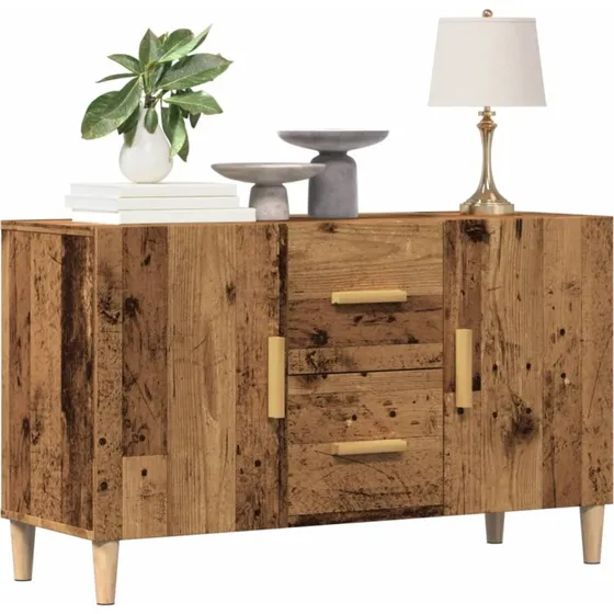 vidaXL Skænk 100x36x60 cm Konstrueret Træ Gammelt Træ-Look