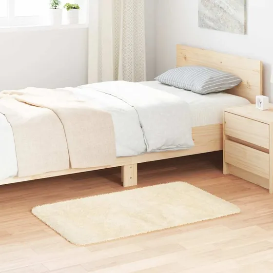 vidaXL Navarra Shaggy Gulvtæppe 60x100 cm Creme, Høje Luv