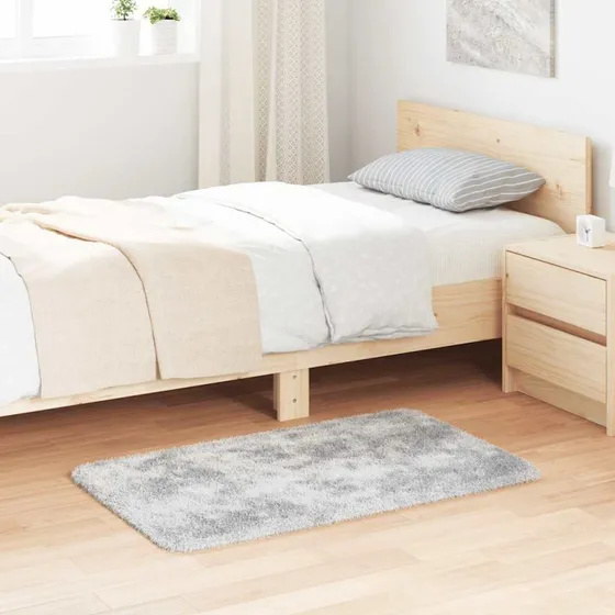 vidaXL Navarra Shaggy Gulvtæppe 60x100 cm Sølvgrå