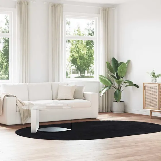 vidaXL Navarra Shaggy Gulvtæppe 300x200 cm Sort