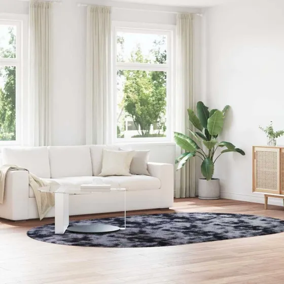 vidaXL Shaggy Gulvtæppe Navarra 300x200 cm Mørkegrå