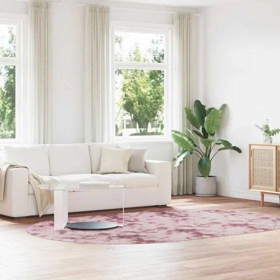 vidaXL Navarra Shaggy Gulvtæppe 300x200 cm Støvet Rosa