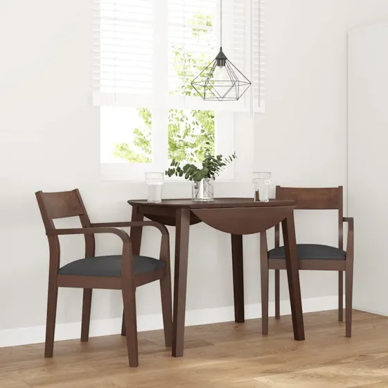 vidaXL Spisebordsstole med hynder 2 stk. brun
