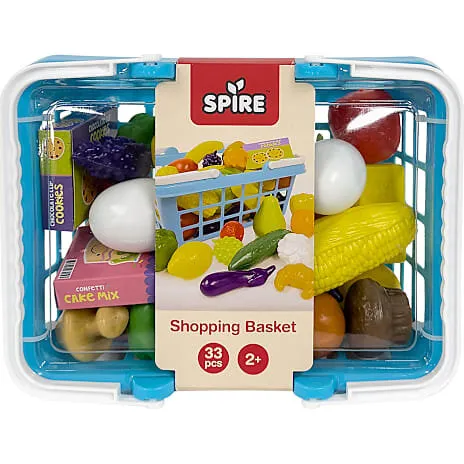 Spire indkøbskurv legetøj, 32 dele (fra 2 år)