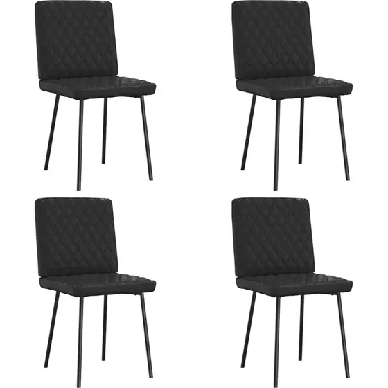 vidaXL spisebordsstole 4 stk. sort kunstlæder