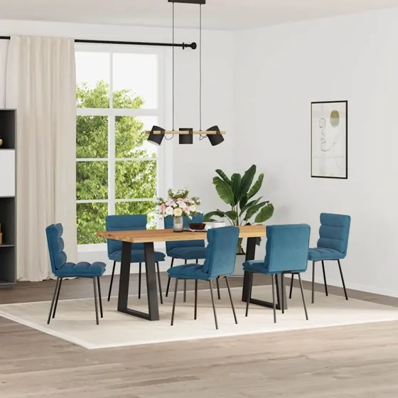 Velour Spisebordsstol 4-pers. Mørkegrøn