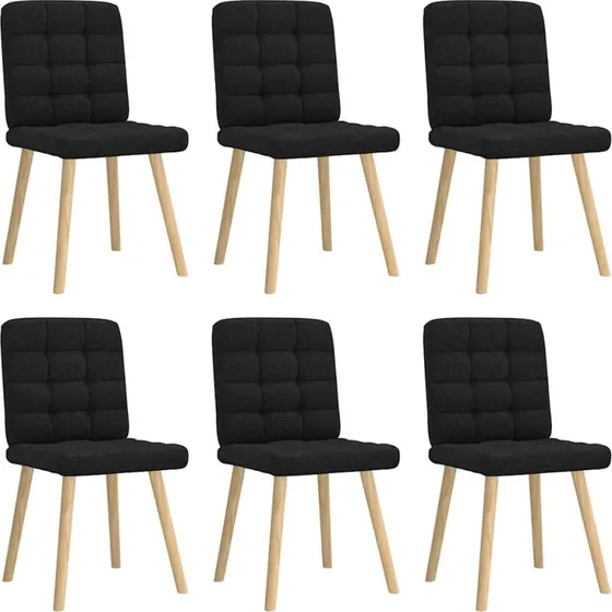 vidaXL Spisebordsstole 6 stk. stof sort