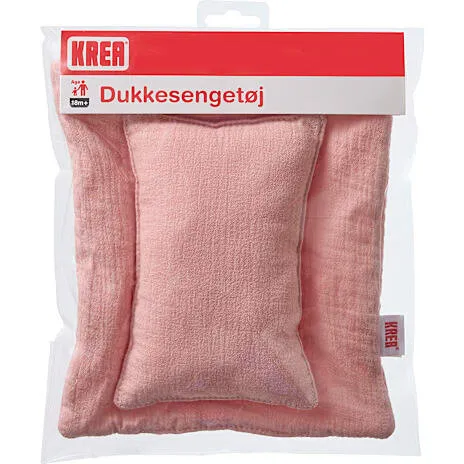 Krea dukkesengetøj, rosa (fra 18 mdr)