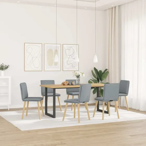 vidaXL Spisebordsstole 6 stk. lysegrå