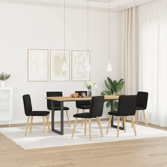 vidaXL Spisebordsstole 6 stk. sort