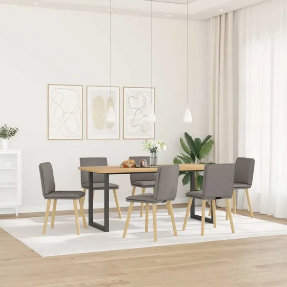 vidaXL Spisebordsstole 6 stk. gråbrun