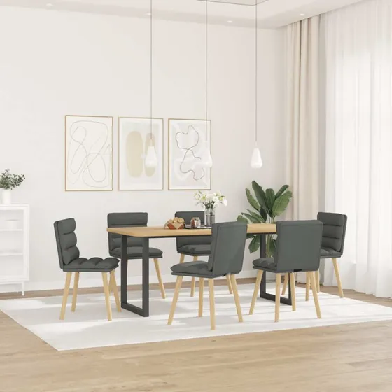 vidaXL Spisebordsstole 6 stk. mørkegrå