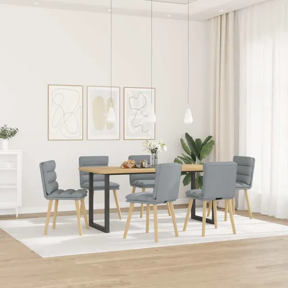 vidaXL Spisebordsstole 6 stk. lysegrå
