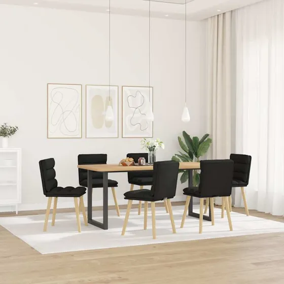 vidaXL Spisebordsstole 6 stk. sort
