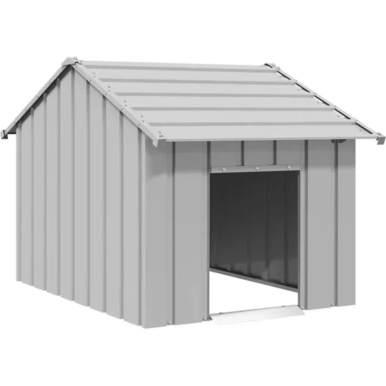 vidaXL Hundehus med tag 83x130x85 cm galvaniseret stål