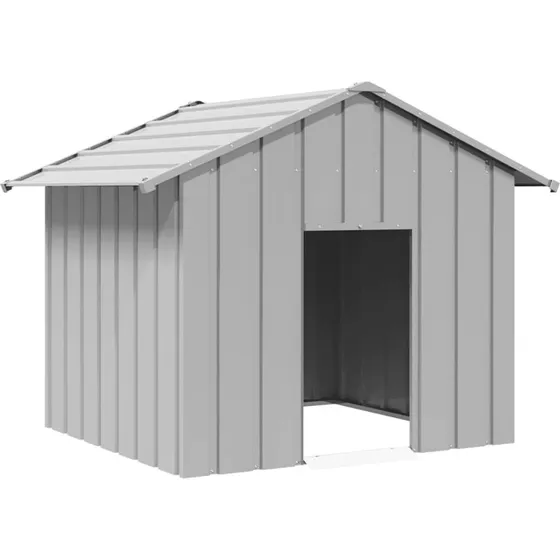 vidaXL Hundehus med tag 131x101x102 cm galvaniseret stål