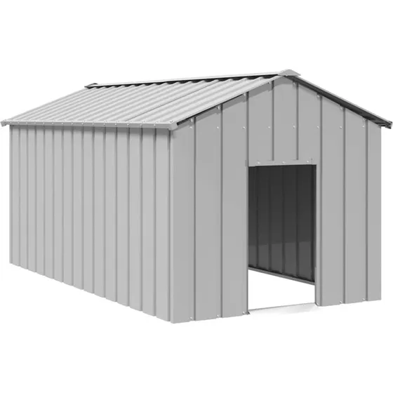 vidaXL Hundehus med tag 114x202x101 cm galvaniseret stål