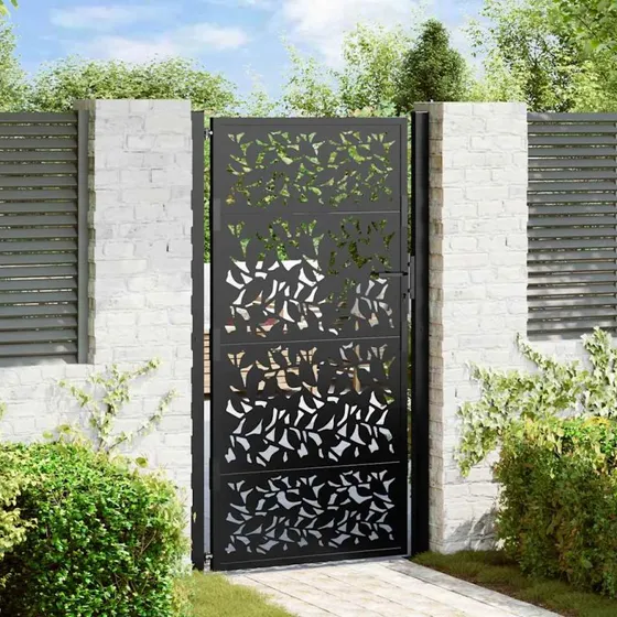 vidaXL Havelåge 100x175 cm sort stålbladdesign