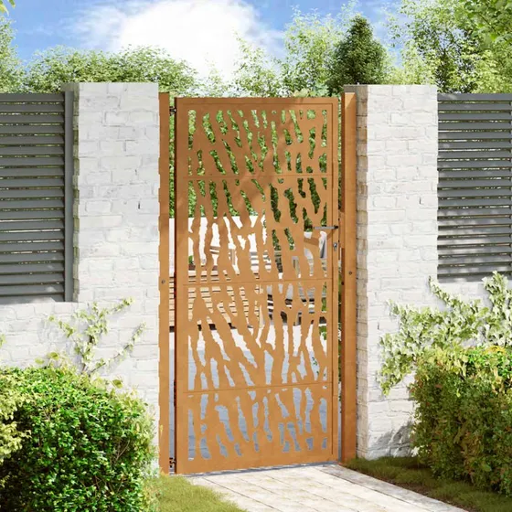 vidaXL Havelåge 100x175 cm cortenstål spor design