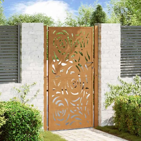 vidaXL Havelåge 100x200 cm cortenstål flamme design